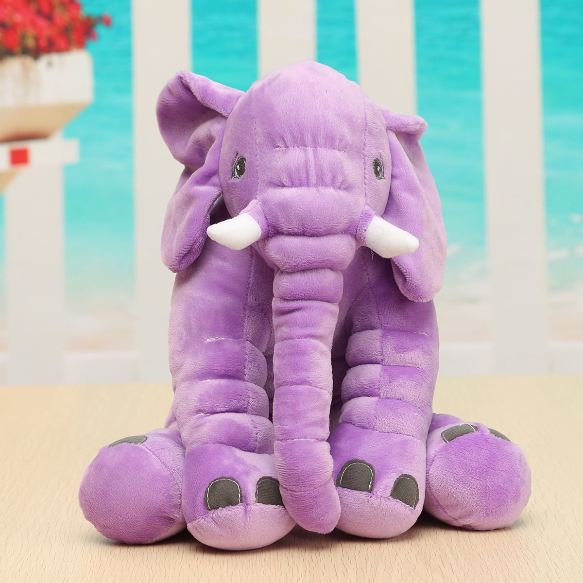 Grey Baby Children's Elephant Pillows Soft Plush Stuff Dolls Soft Plush