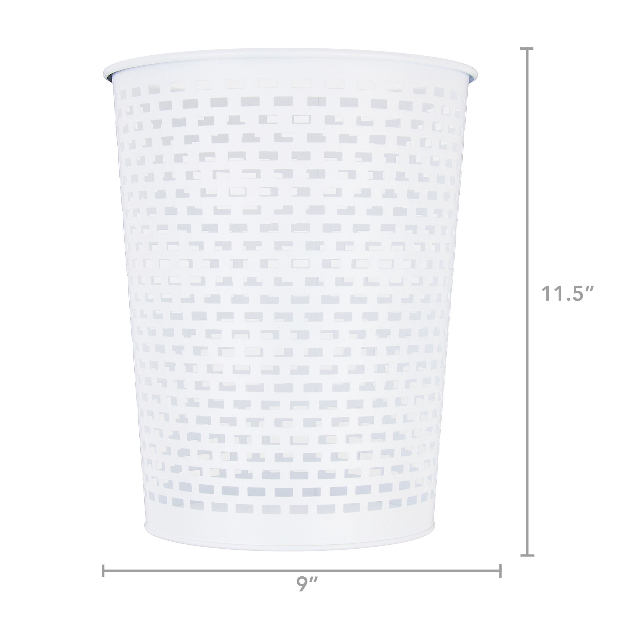 Mainstays White Metal Wastebasket