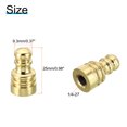 thumbnail image 2 of Uxcell 1" Tall Iron Lamp Finials Cap Knob, 2Pcs Lamp Screw Holder Tapped 1/4 27 for Lamp Shade, Gold, 2 of 5