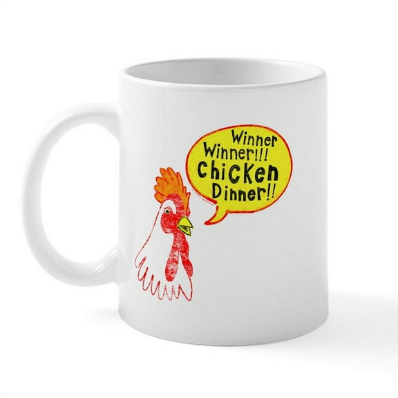 CafePress - Winner Chicken Dinner Mug - 11 oz Ceramic Mug - Novelty Coffee Tea Cup