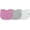 Pink/Gray, variant on green sprouts Stay-dry Milk-catcher Bib (3pk)-White Set-0/6mo