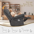 thumbnail image 5 of ODUMDUM Recliner Chair for Adults, Oversized Manual Pull Tab Reclining Chair, 2-Tier Cushions, Minimalist Style Single Sofa for Living Room, RV, Gray, 5 of 7
