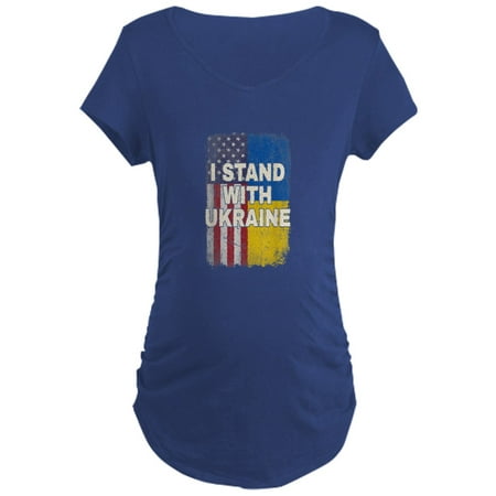

CafePress - I Stand With Ukraine Support Ukr Maternity T Shirt - Maternity Dark T-Shirt