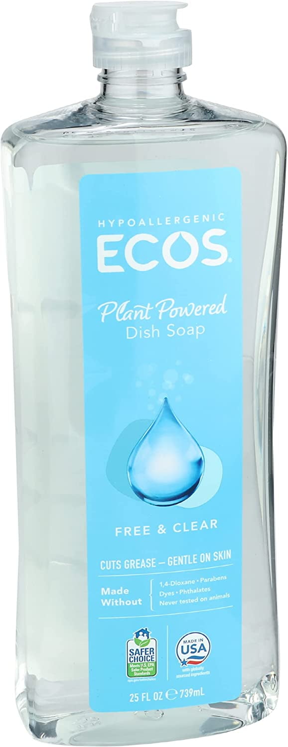 Earth Friendly Ecos Dishmate Free & Clear 25 fl oz Pack of 4