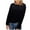 Black Fall Knit Sweaters, variant on Fall Knit Sweaters for Women Long Sleeve Going Out Sweaters 2024 Fashion Clothing Classic Solid Crew Neck Pullover Tops Casual Loose Fit Cozy Lightweight Knitwear Black L