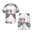 thumbnail image 1 of Fotbe Moose Kissing Under Mistletoe Pijama Estampada de 2 Piezas para Niños – Ropa de Dormir de Manga Corta Cómoda para Niños y Niñas, Camiseta y Shorts de Algodón-3X-Large, 1 of 6
