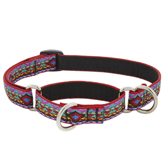 Martingale Dog Collar by Lupine 3/4" Wide El Paso Design adjusts 14" to 20"