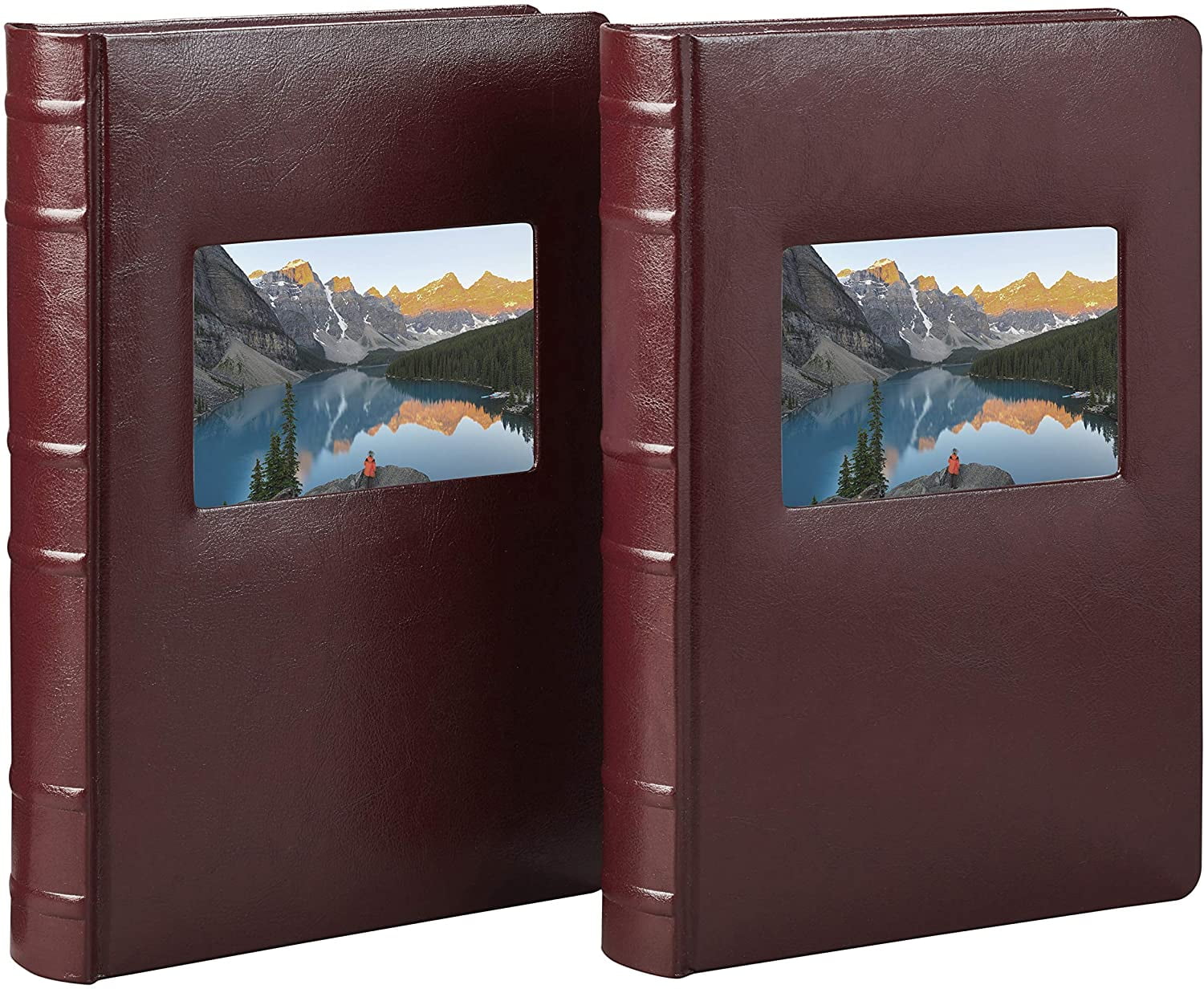 Holds 400 4x6 Photos Old Town Large Photo Albums Leather, Black 