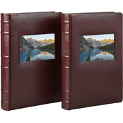 Old Town Bonded Leather Photo Album, 2 Pack (3Up, Burgundy)