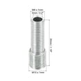 thumbnail image 2 of Uxcell M10 to M8 30mm Long Double Male Threaded Reducer Bolt Screw Fitting Adapter 5 Pack, 2 of 5