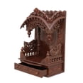 thumbnail image 4 of Pooja Bazar Wooden Pooja Mandir for Home - Torana Temple - Rosewood Finish, Large (W 12 X L 24 X H 34), 4 of 5