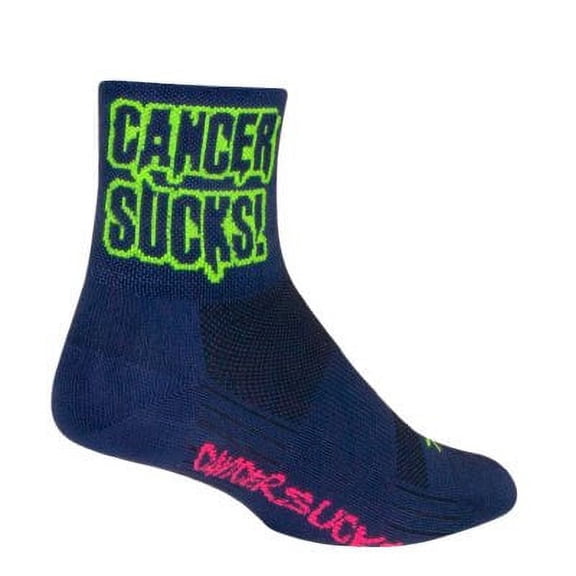 Socks - SockGuy - Cancer Sucks Navy SGX S/M 3.5" SGX X35CSNAVY