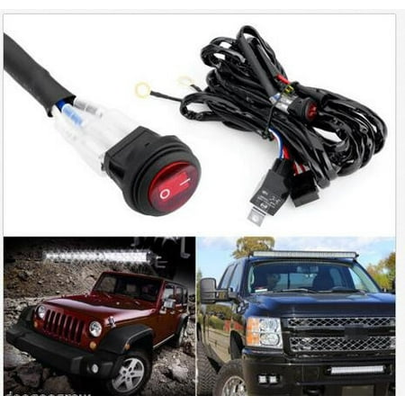 40A 300W Relay Fuse Wiring Harness LED Light Bar ON/OFF Switch Off ... 5 pin relay wiring diagram Walmart