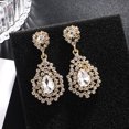 thumbnail image 2 of Accesorios de moda para mujer, pendientes de cristal - oro ER, 2 of 4