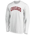 thumbnail image 2 of Men's White Chicago Bulls Alternate Team Logo Long Sleeve T-Shirt, 2 of 3