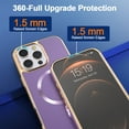 thumbnail image 4 of ELEHOLD Case for iPhone 16 Pro, Glossy Magnetic Phone Case, Shockproof Slim Cover,Darkpurple, 4 of 7