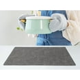 thumbnail image 5 of REGALWOVEN Set of 6 Faux Leather Placemats, Placemats for Kitchen Dining Table Decor, Heat Resistant Table Placemats Wipeable Place Mat Dark Gray 17*12in, 5 of 7