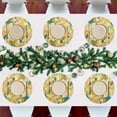 thumbnail image 7 of Ryvnso Lily Flowers Green Leaves Round Plate Mats Dining Table Placemat Set of 4 for Holiday Decoration, 7 of 7