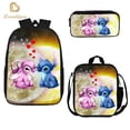 thumbnail image 2 of Disney-mochila de Lilo Stitch para niños y niñas, morral escolar de colores con bolsa de almuerzo, mochila de viaje para adolescentes, 3 unidades por juego, 2 of 4