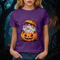 thumbnail image 6 of Akiihool Pumpkin Shirt Halloween Shirts Womens Witch Tshirts They Missed One Shirt Spooky Tee Tops (Purple,S), 6 of 8