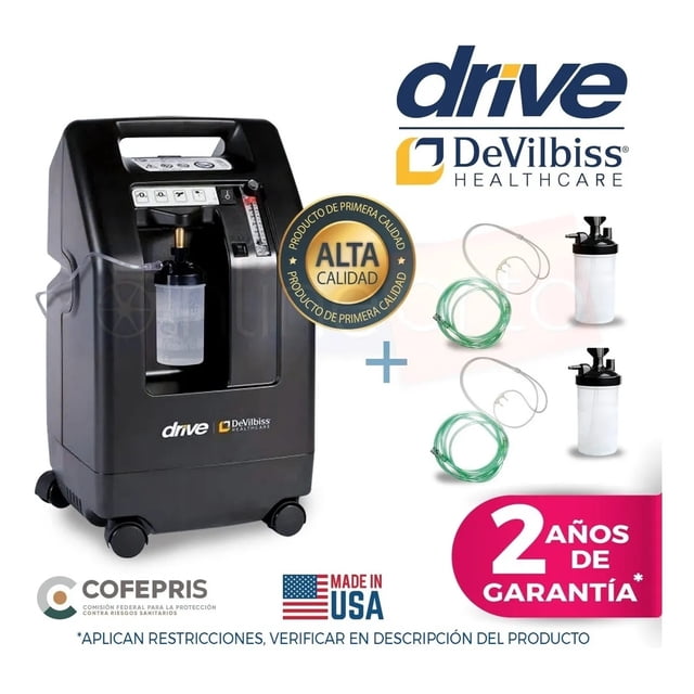 Concentrador De Oxígeno Devilbiss 5 Lts Drive Con 2 Vasos DRIVE DEVILBISS R-C525-2VA-2CA