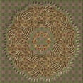 thumbnail image 1 of Ahgly Company Tapis d'Intérieur Lavable en Machine Carré Rouge Brun, 6 Pieds Carré, 1 of 7