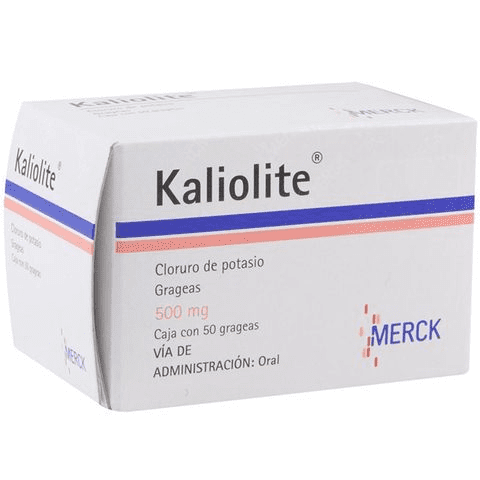 Kaliolite 500 mg, 50 tabletas