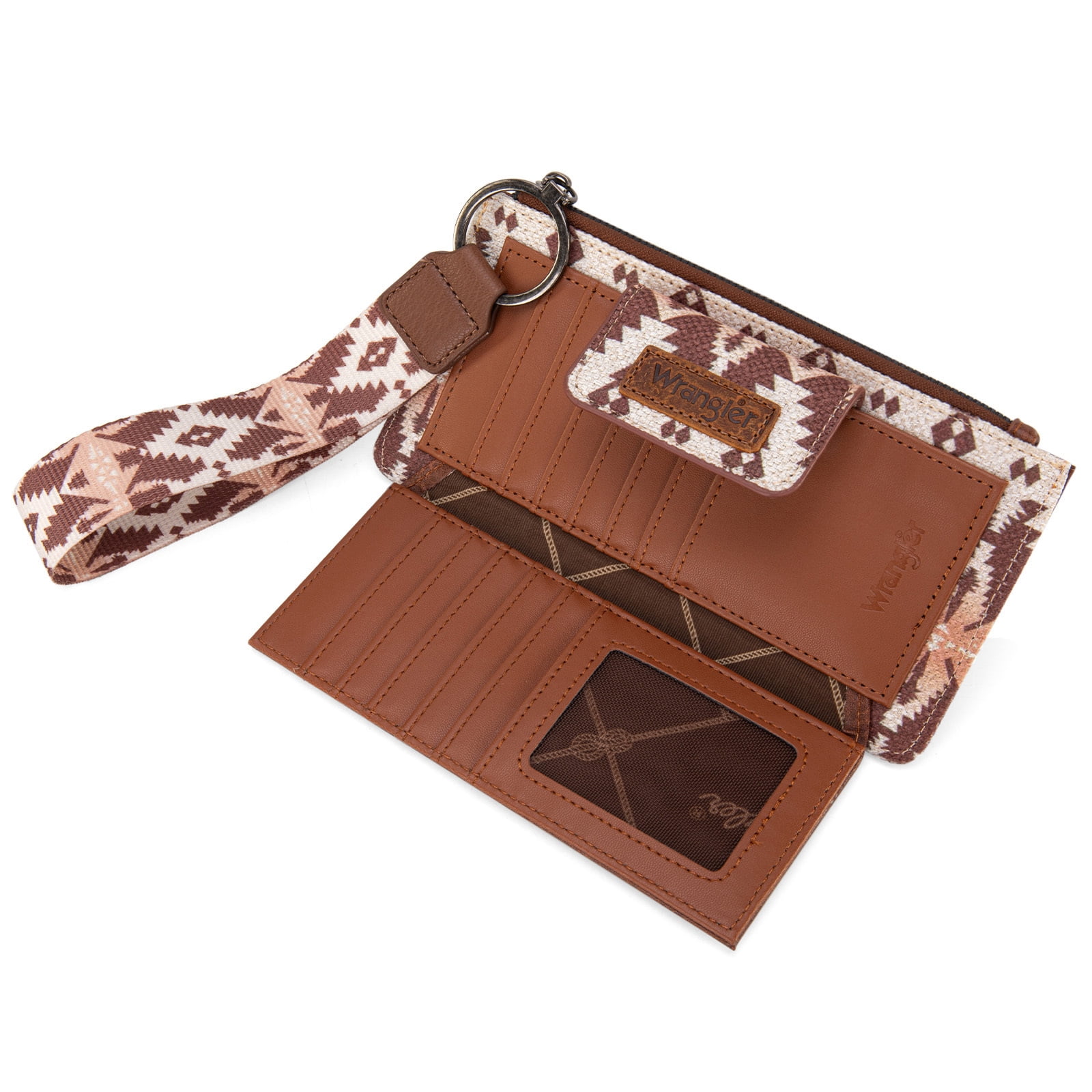 Wrangler Purses for Women Western Clutch Purse Rfid Wallet Womens, Light-Coffee