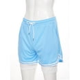thumbnail image 4 of Moggemol Kids Boys Mesh Performance Basketball Shorts with Pockets Athletic Workout Shorts 2 in 1 Blue XS, 4 of 7