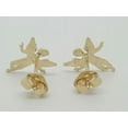 thumbnail image 6 of 14k Solid Yellow Gold Angel Stud Earrings Women Push Back, 6 of 11