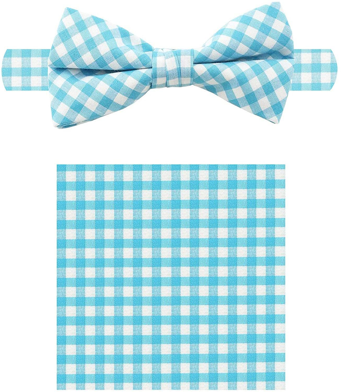 Jacob Alexander Mens Gingham Checkered Pattern Self-Tie Bow Tie