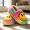 Rainbow, variant on Closed Back Smile Face Slippers for Women & Men Cute Happy Face House Slippers Cozy Warm Fuzzy Slippers Indoor/Outdoor Comfy Memory Foam House Shoes