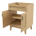 thumbnail image 3 of JONATHAN Y Javer 24 in. W x 18 in. D x 33 in. H, Rattan 2-Shelf, Bath Vanity Cabinet ONLY, Oak, VAN1009A, 3 of 7