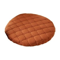 Plush Round Cushion 14in Soft Flock Seat Pad Winter Warm Floor Pillow Non-Slip Balcony Bedroom Accent Support