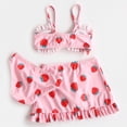 thumbnail image 6 of Jacenvly Swimsuit Skirt Girls Clearance Skin-Friendly Toddler Kids Baby Girls Fashion Cute Print Swimming Trunks Skirt Seaside Swimsuit Set 6 Months Pink, 6 of 6