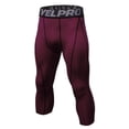 thumbnail image 2 of Men Gym Sport Thermal Tight Compression Base Layer Pants 3/4 Leggings Trousers, 2 of 2