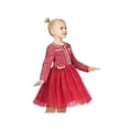 thumbnail image 2 of Robe Fille Perle Rouge Poche Vintage Élégante Noël Manches Longues 8 Ans, 2 of 6