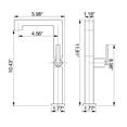 thumbnail image 5 of Single Hole Bathroom Sink Faucet, Deck Mounted Lever Handle Vessel Sink Faucet, 5 of 5
