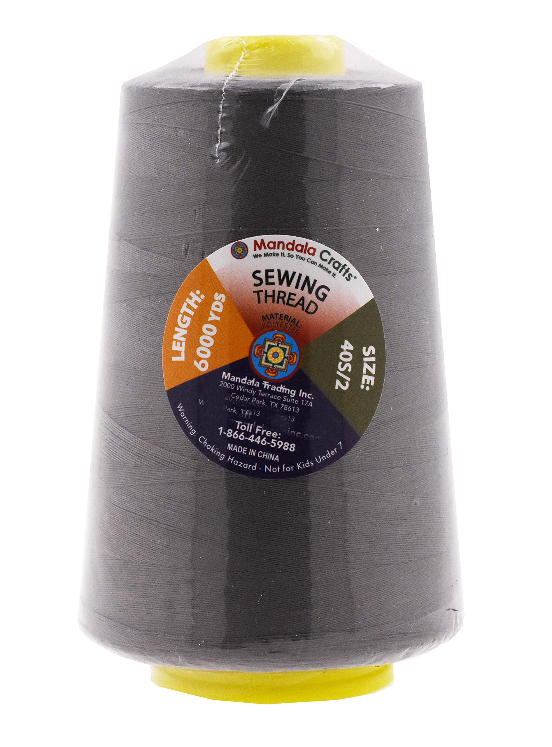 Mandala Crafts All Purpose Sewing Thread Spools - Serger Thread Cones 4 Pack – Polyester Thread for Overlock Sewing Machine Quilting