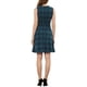 thumbnail image 3 of INSPIRE CHIC Vestido sin mangas de corte ajustado y acampanado de cuadros de Houndstooth por encima de la rodilla XL Azul, 3 of 6
