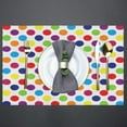 thumbnail image 3 of Colorful Dot Pattern Placemats Set of 4 Rectangle Table Mats Washable Heat-Resistant Place Mat for Kitchen Dining Table Decor Indoor Outdoor, 3 of 6