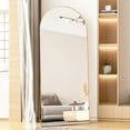thumbnail image 2 of CISTEROMAN Arched Mirror Gold Mirror Full Length Floor 65"x24" Arch Floor Mirror Stand Full Body Mirror Large, 2 of 13