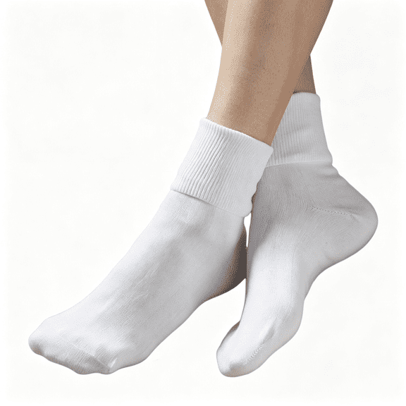 TELOLY 100% Pure, Soft Cotton Socks - 3-Pairs, Breathable Cotton Socks for Women
