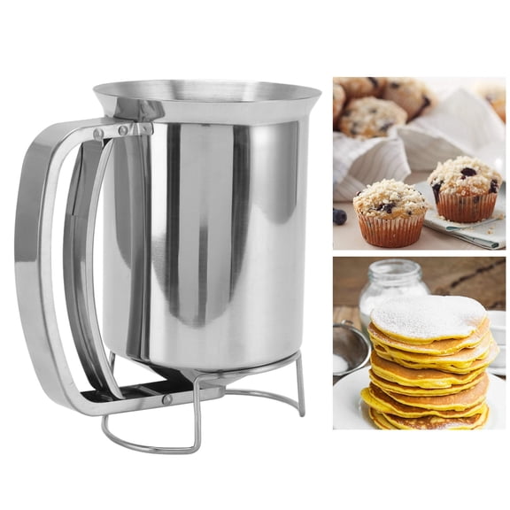 Pancake Batter Dispenser Handheld Stainless Steel Pancake Pourer for Baking Cupcakes Muffins