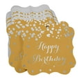 thumbnail image 3 of Inkdotpot Real Silver Foil Bracket Shape Paper Hang Tags Happy Birthday Favor Tags Pack Of 50, 3 of 6