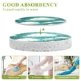 thumbnail image 3 of 3 Packs Of Wood Pulp Cotton Dishwashing Sponge 3.54x2.56 Inch Dishwashing Sponge Household Cleaning Sponge Kitchen Utensils Clean Use Cartoon Green Smile Cloud, 3 of 7