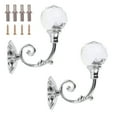 Fyrome 2 Pack Clear Crystal Curtain Holdbacks Tassel Curtain Tieback
