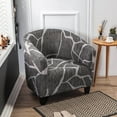 thumbnail image 4 of Housse de Fauteuil Club Polyester Antidérapante Élastique Housse de Fauteuil Extensible Motif 4, 4 of 9