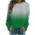 thumbnail image 2 of Hoodies For Women Sevevn Women's Tops Gradient Print Long Sleeves Pullover Crewneck Sweatshirt Casual Loose Sweatshirt Sweatshirts For Women Loose Hoodie Women's Fashion Hoodies Cute Hoodies, 2 of 5