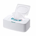 thumbnail image 4 of Caja de pañuelos húmedos Dispensador de toallitas húmedas Caja de pañuelos portátil Caja de almacenamiento de hisopos de algodón para el hogar del automóvil Organizador de escritorio de oficina, 4 of 6